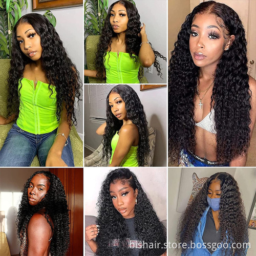 8" to 28" CUSTOMIZED Cuticle Aligned Virgin Brazilian Human Hair Kinky Curly Hair Wigs Transparent HD Lace 4X4 Lace Closure Wigs